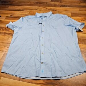 johnnie-O Spielman Performance Shirt XXL Blue Stretch Button Down Golf Casual